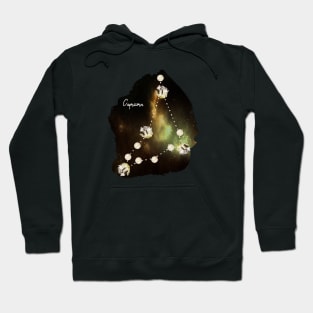 Capricorn Constellation in Smoky Quartz - Star Signs and Birth Stones Hoodie